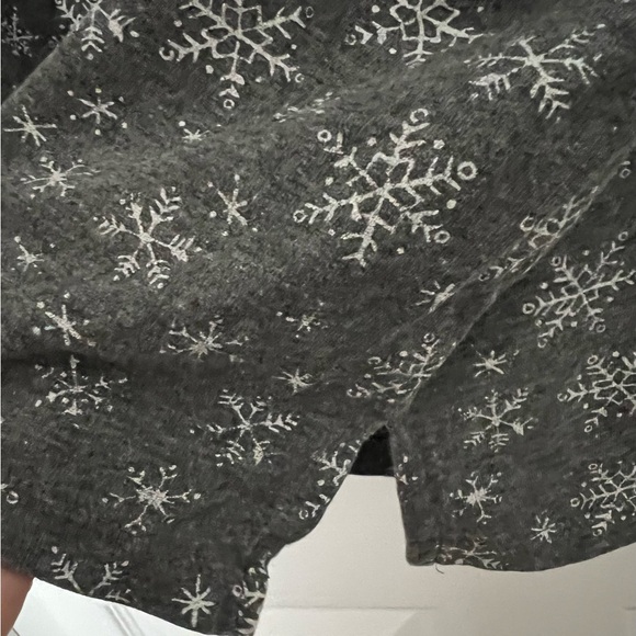 WOMAN WITHIN SNOWFLAKE 3/4 SLEEVE TOP GRAY 22/24 1X - Picture 5 of 8